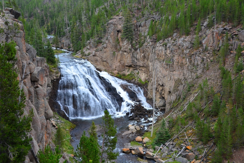 Gibbon Falls in Yellowstone National Park 2