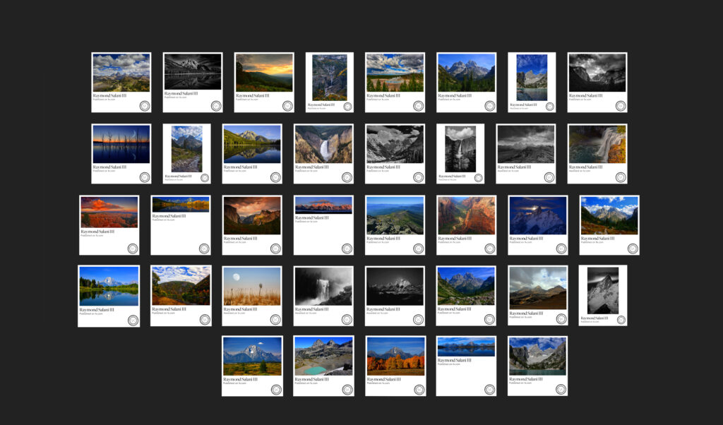A collage of 30 diverse scenic landscape photos.